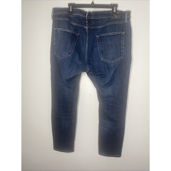 Lucky Brand Mens 411 Athletic Taper Stretch Denim Jeans Blue 38x30 Dark Wash - Picture 5 of 10